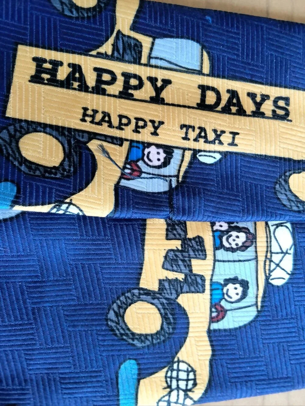 Beans McGee VTG Cartoon Happy Days Happy Taxi Polyester Necktie